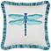 Elaine Smith Dragonfly Pool 20" Square Indoor-Outdoor Pillow