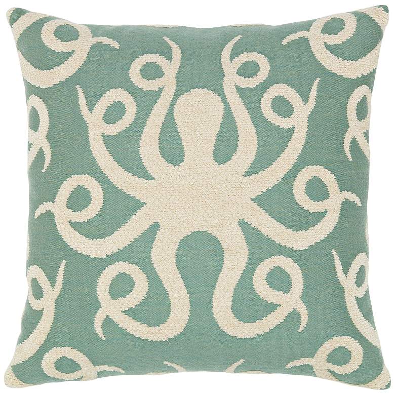 Image 1 Elaine Smith Octoplush Spa 20 inch Square Indoor-Outdoor Pillow