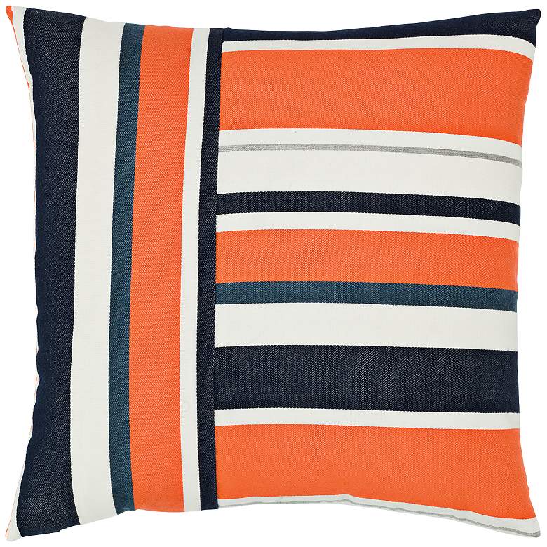 Image 1 Elaine Smith Riviera Stripe 20 inch Square Indoor-Outdoor Pillow