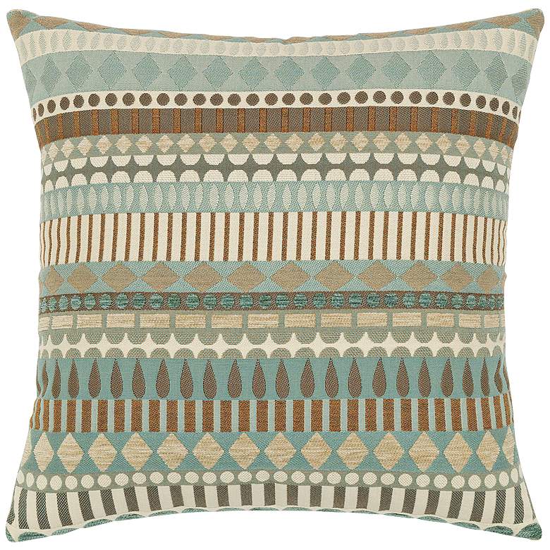 Image 1 Elaine Smith Spa Deco 19 inch Square Indoor-Outdoor Pillow