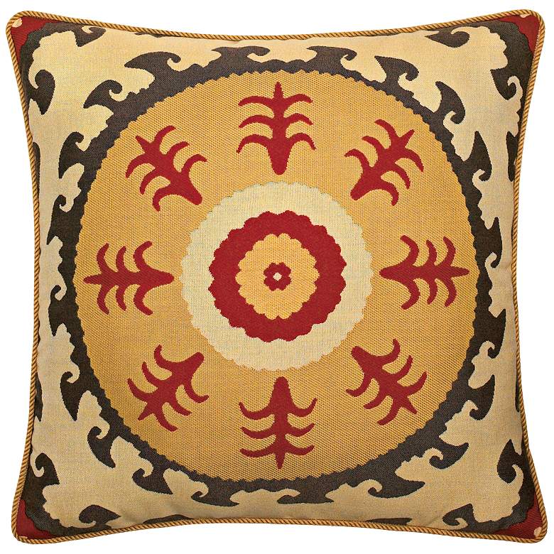 Image 1 Elaine Smith Suzani Sun 22 inch Square Indoor-Outdoor Pillow