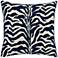 Elaine Smith Zebra Marine 20" Square Indoor-Outdoor Pillow