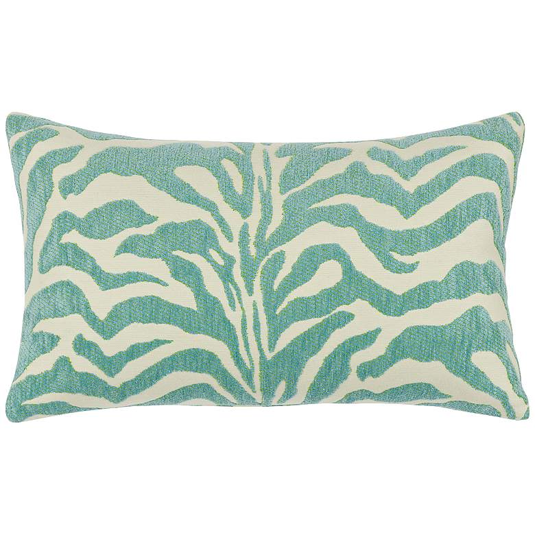 Image 1 Elaine Smith Zebra Mist 20x12 Lumbar Indoor-Outdoor Pillow