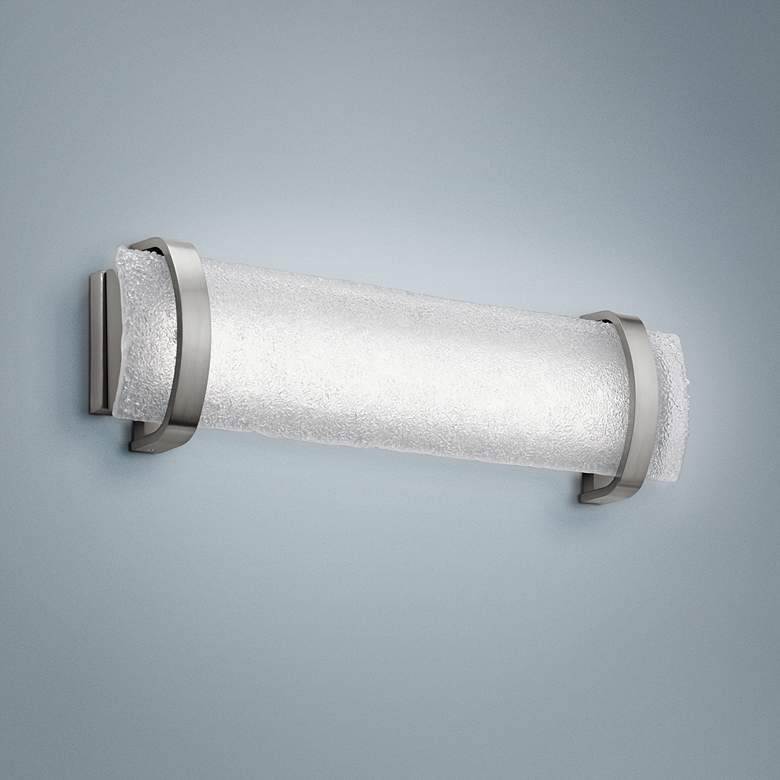 Image 1 Elan Adara 25 1/4" Wide Brushed Nickel LED Bath Light