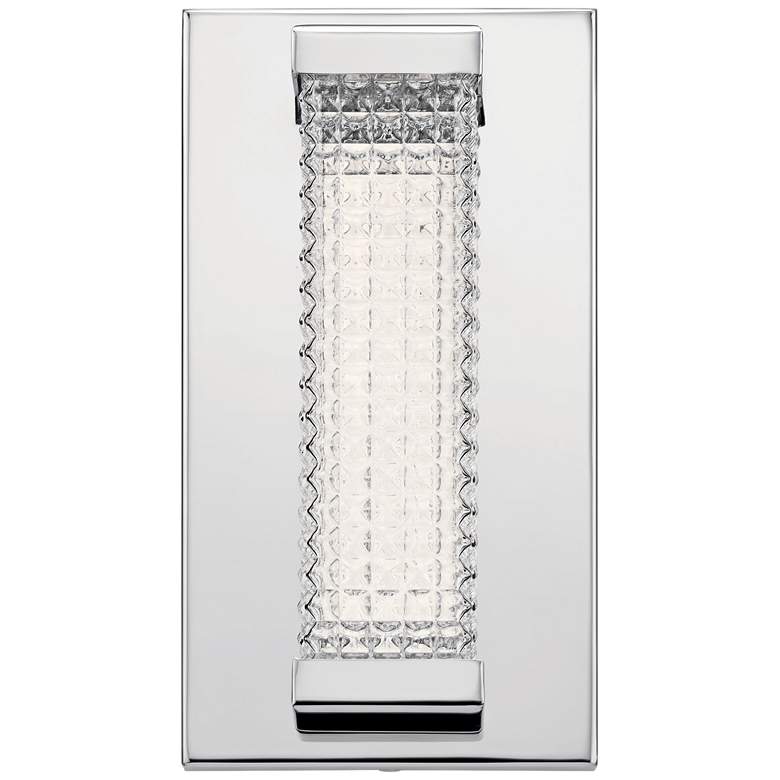 Image 1 Elan Ammiras 9 1/2" High Chrome Metal LED Wall Sconce