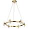 Elan Arabella 26 1/2" Wide 12-Light LED Gold and Crystal Ring Pendant