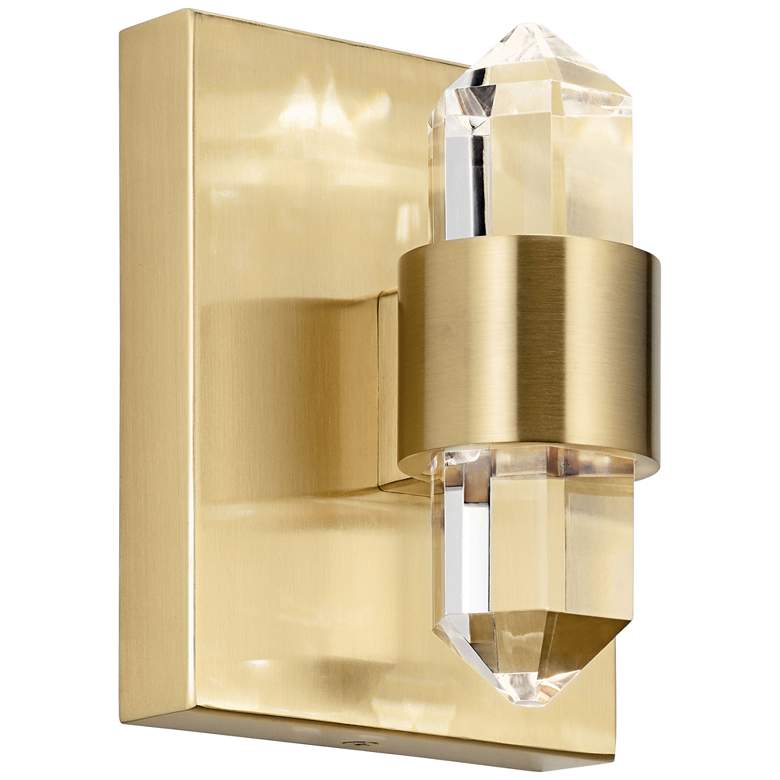 Image 1 Elan Arabella 6" High Champagne Gold LED Wall Sconce