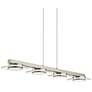 2_Elan Azenda 33 1/2" Modern Nickel LED Kitchen Island Light Chandelier