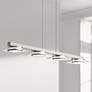 1_Elan Azenda 33 1/2" Modern Nickel LED Kitchen Island Light Chandelier