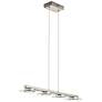 3_Elan Azenda 33 1/2" Modern Nickel LED Kitchen Island Light Chandelier more views