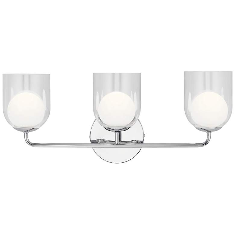 Image 1 Elan Beryl 24" Wide Chrome 3-Light LED Bath Light