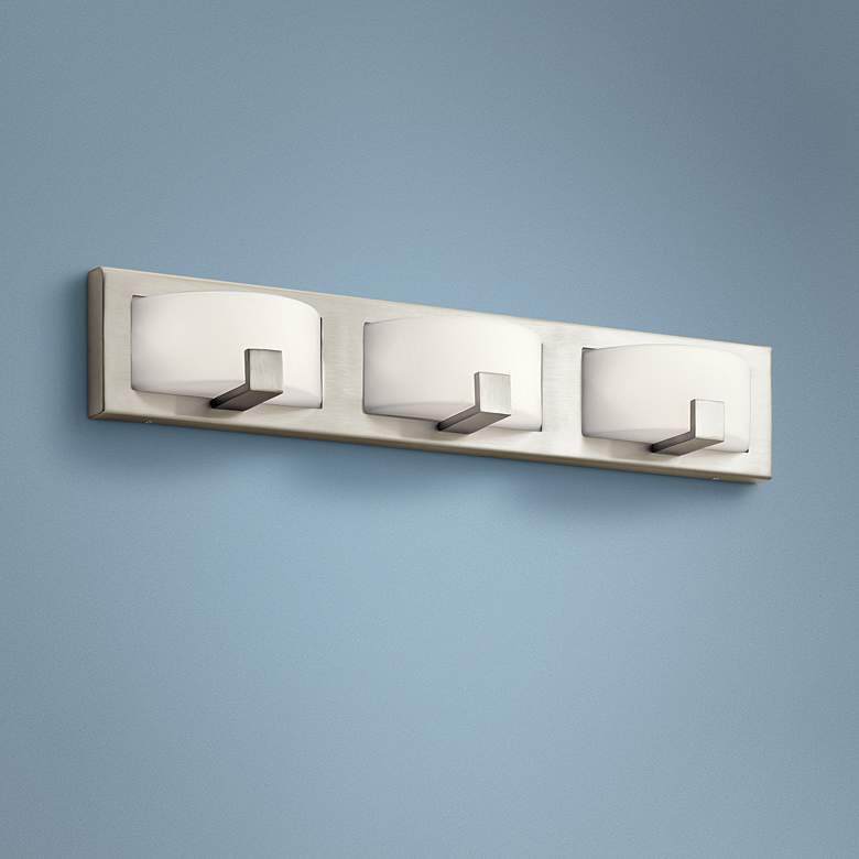 Image 1 Elan Bethwin™ 26" Wide Brushed Nickel 3-LED Bath Light