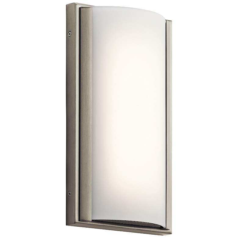 Image 1 Elan Bretto 12 inch High Brushed Nickel LED Wall Sconce