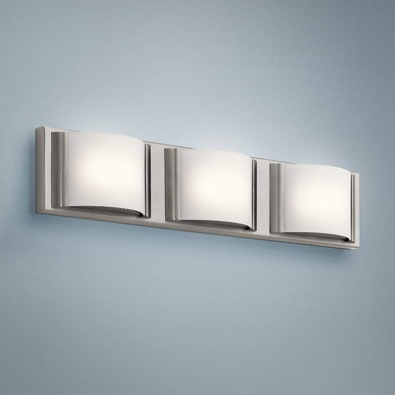 Image 1 Elan Bretto 22 1/2 inch Wide Brushed Nickel LED Bath Light