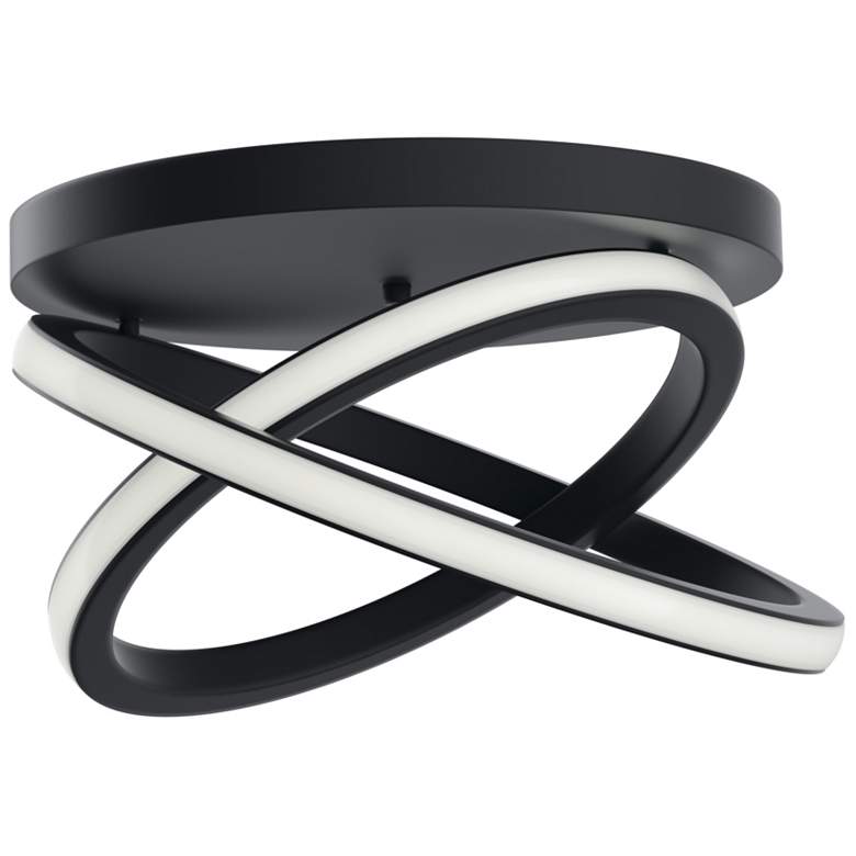 Image 2 elan Caputo Matte Black Flush Mount