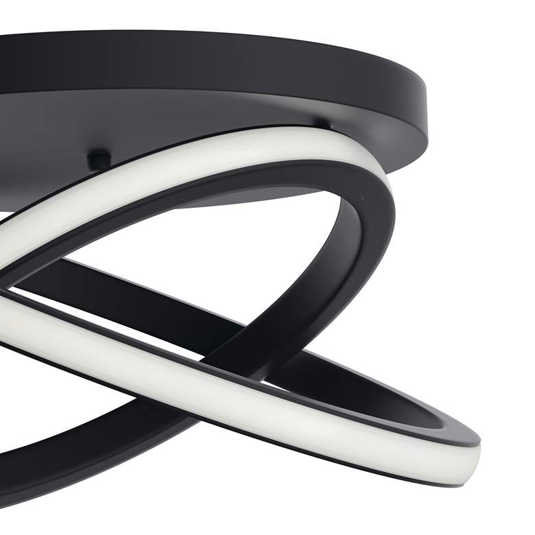 Image 3 elan Caputo Matte Black Flush Mount more views