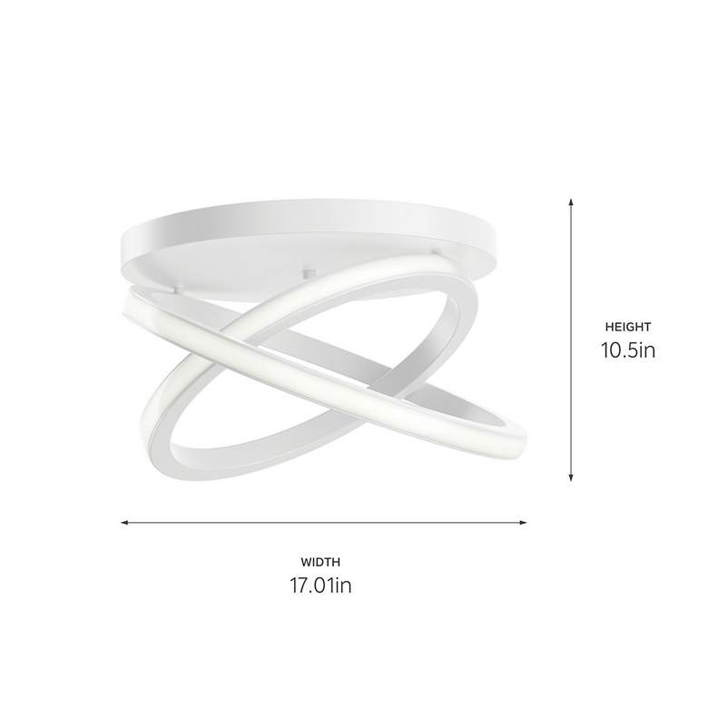 Image 3 elan Caputo White Flush Mount more views