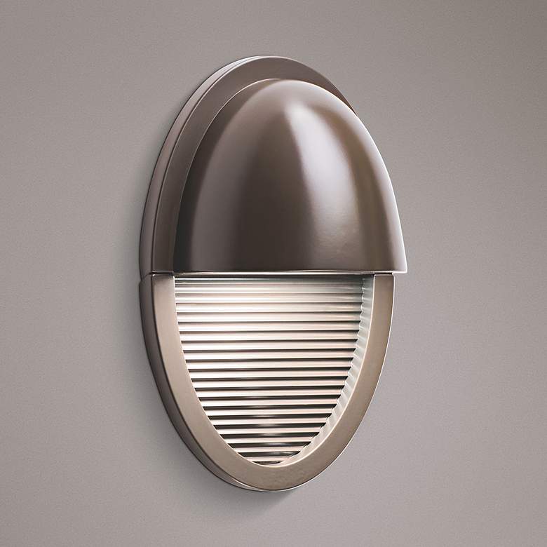 Image 1 Elan Conti 12 inch High LED Bronze Etched Outdoor Wall Light