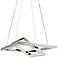 Elan Crushed Ice 27 1/2" Wide Dimmable LED Chrome Pendant