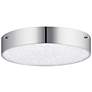 Elan Crystal Moon 11 3/4" Wide Chrome LED Ceiling Light