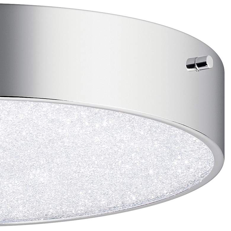 Image 3 Elan Crystal Moon 11 3/4 inch Wide Chrome LED Ceiling Light more views