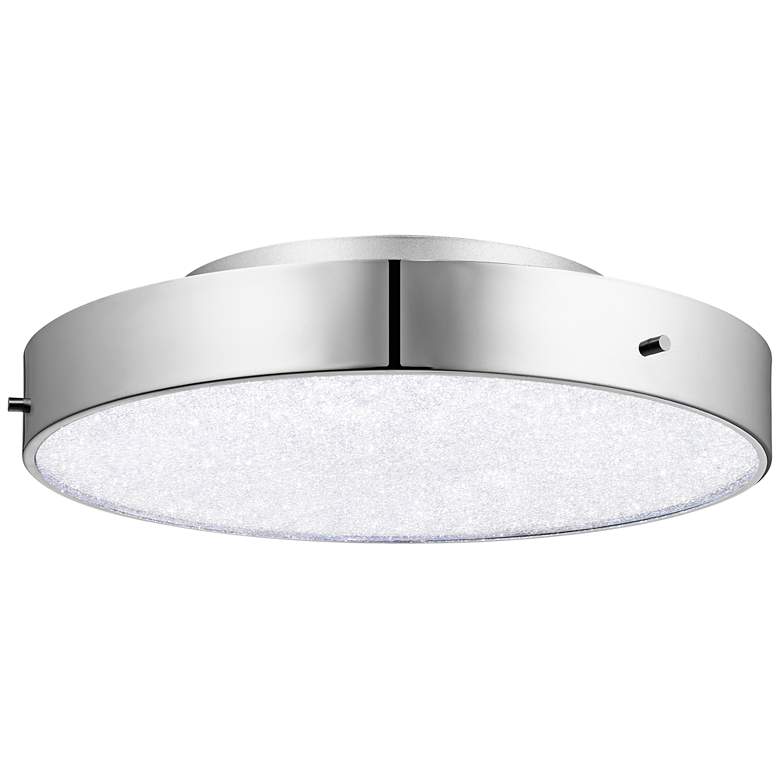Image 1 Elan Crystal Moon 15 3/4 inch Wide Chrome LED Ceiling Light