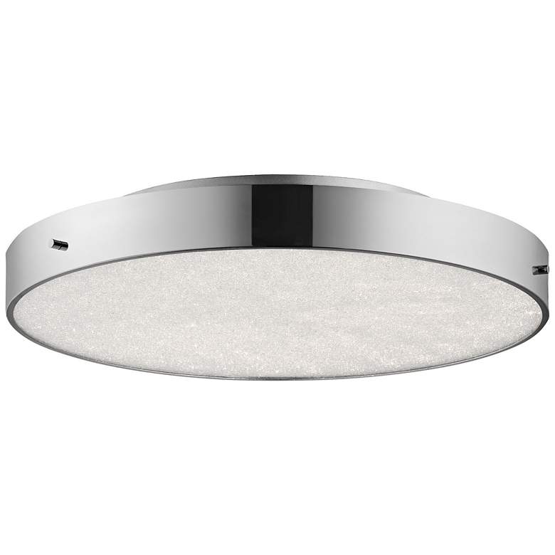 Image 1 Elan Crystal Moon Chrome 19 3/4"W LED Round Ceiling Light