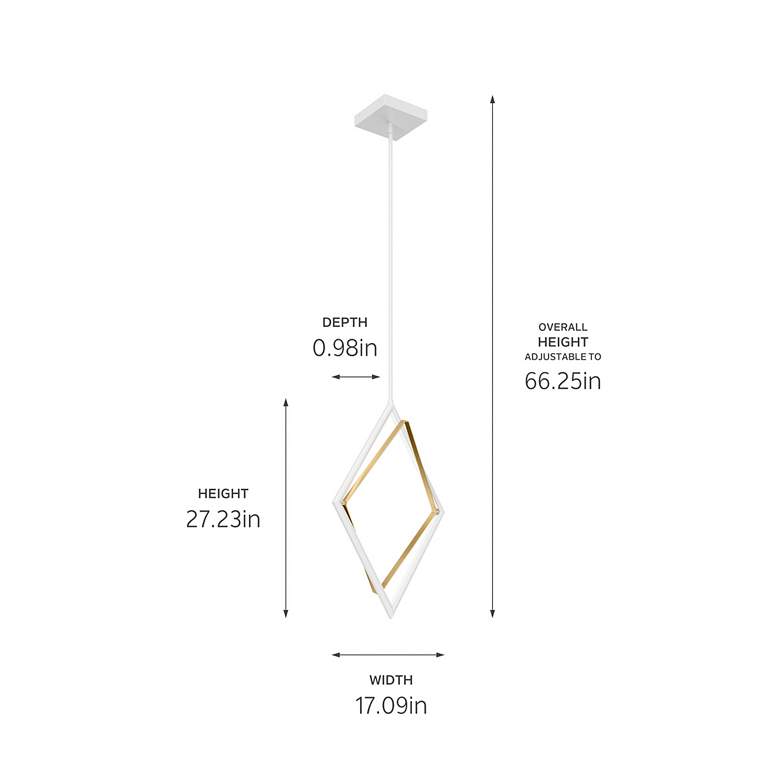 Image 6 elan Darski White LED Pendant more views