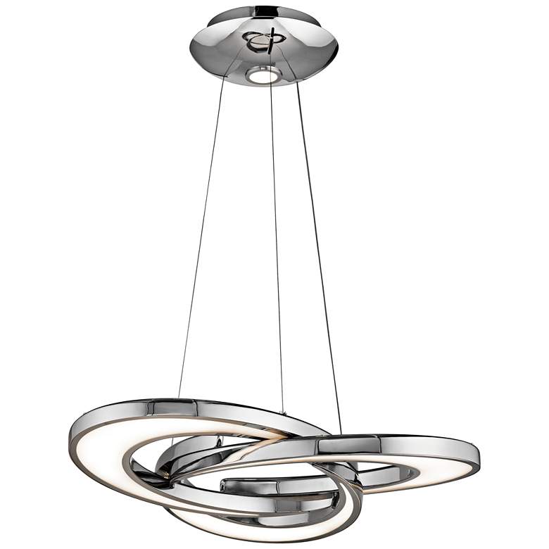 Image 1 Elan Destiny 27 3/4 inch Wide Chrome LED Chandelier