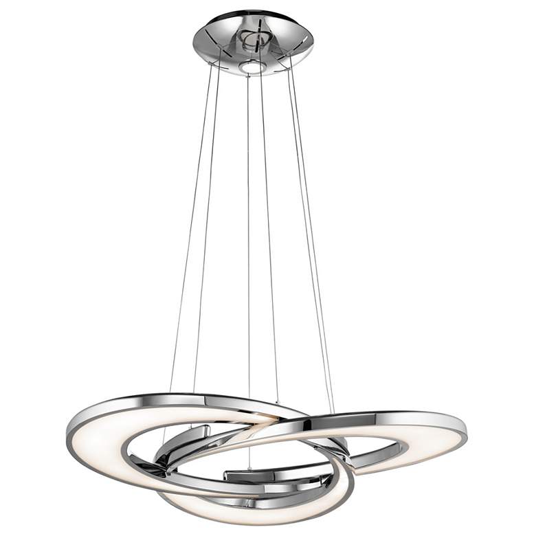 Image 1 Elan Destiny 36" Wide Chrome LED Chandelier