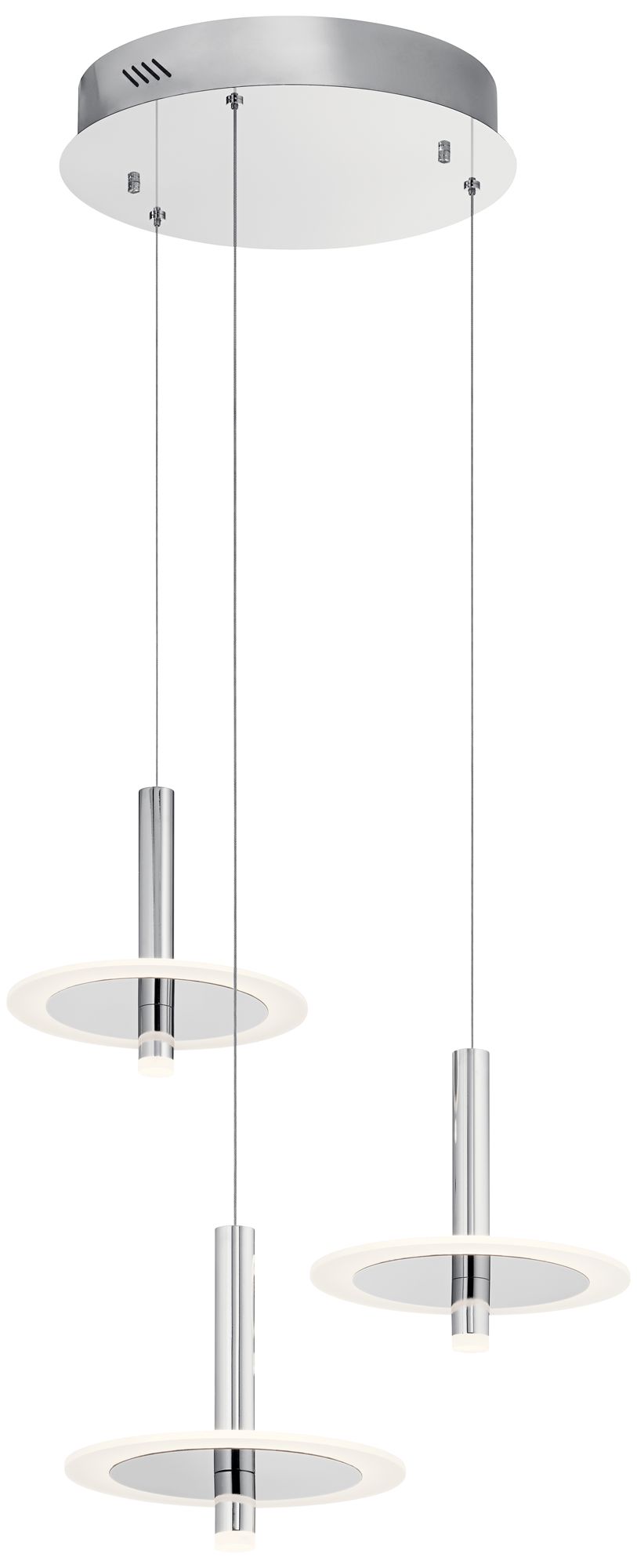 Elan Discs 22 1/2"W Polished Nickel LED Multi Light Pendant