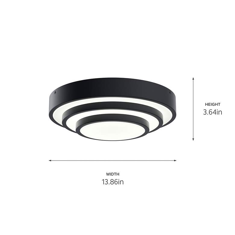 Image 3 elan Dombard Matte Black Flush Mount more views