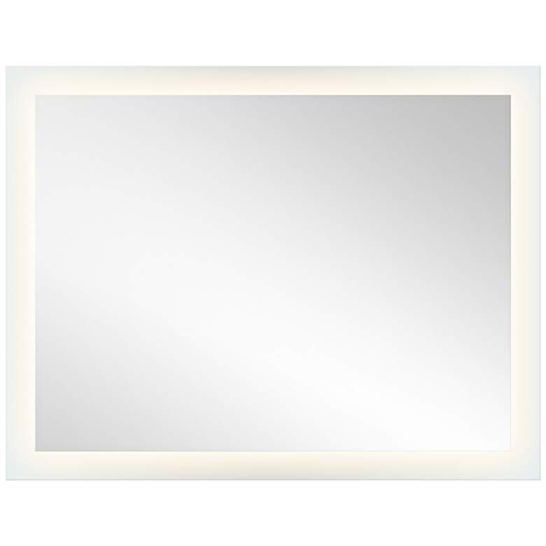 Image 1 Elan Edge-Lit Etched Glass 54" x 42" LED Wall Mirror