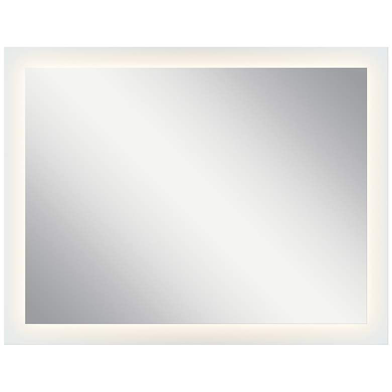 Image 2 Elan Edge-Lit Etched Glass 54" x 42" LED Wall Mirror