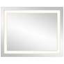 Elan Edge-Lit Etched Window 24" x 30" LED Wall Mirror