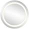 Elan Edge-Lit Etched Window 33 1/2" Round LED Wall Mirror