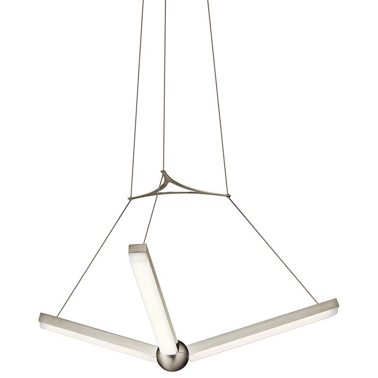 Image 1 Elan Enterprise 27 1/4" Wide Brushed Nickel 3-LED Pendant