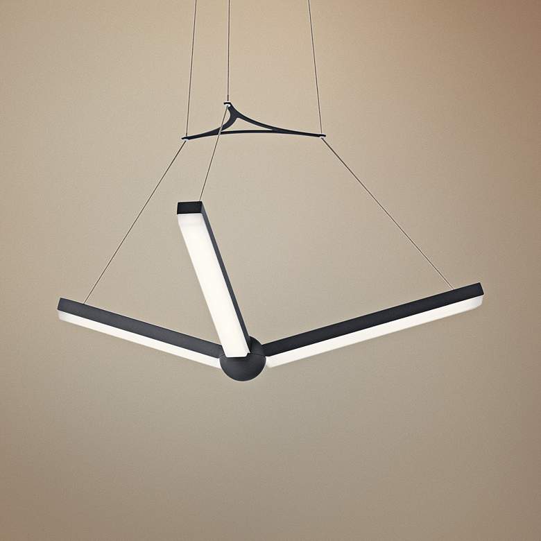 Image 1 Elan Enterprise 27 1/4" Wide Charcoal 3-LED Pendant