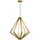 Elan Everest 32" Wide Champagne Gold 8-Light LED Chandelier