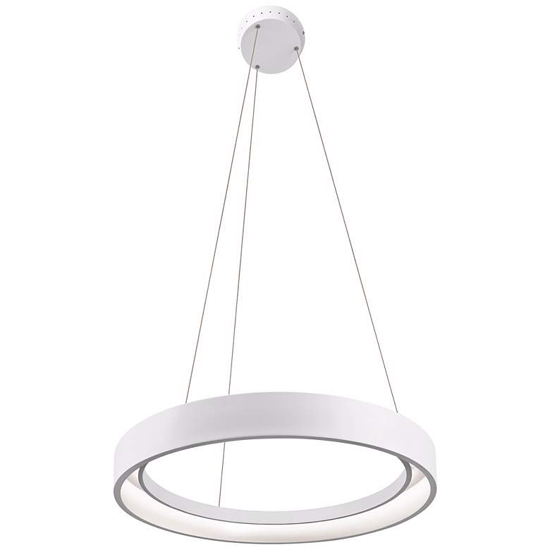 Image 3 Elan Fornello 23 1/2 inch Wide Dimmable LED White Ring Pendant Light more views