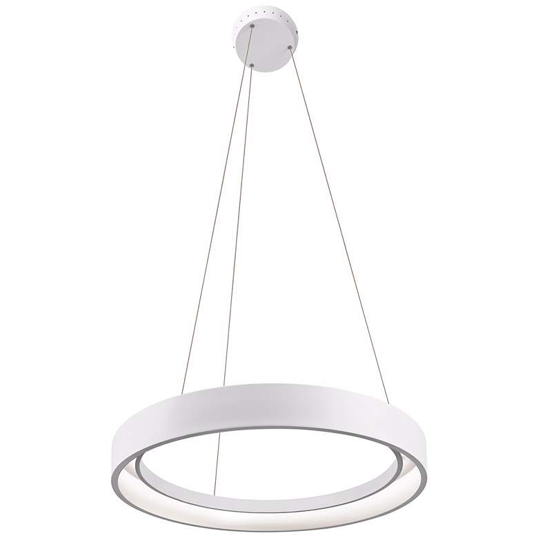 Image 3 Elan Fornello 23 1/2" Wide Dimmable LED White Ring Pendant Light more views