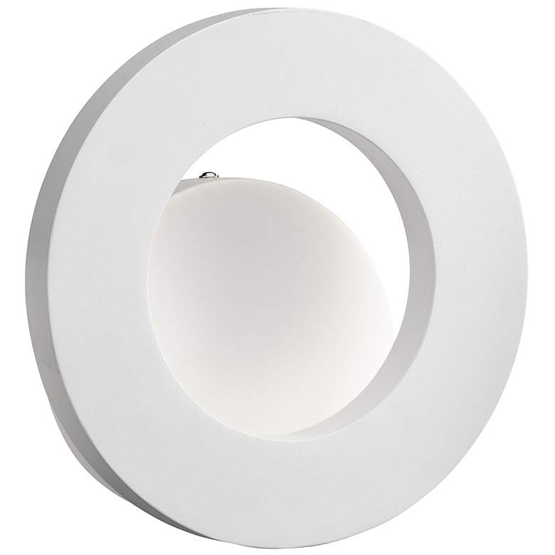 Image 1 Elan Fornello White 9 1/2 inch Wide LED Wall Sconce