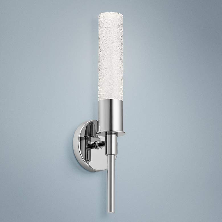Image 1 Elan Glacial Glow 17 1/2" High Chrome LED Wall Sconce