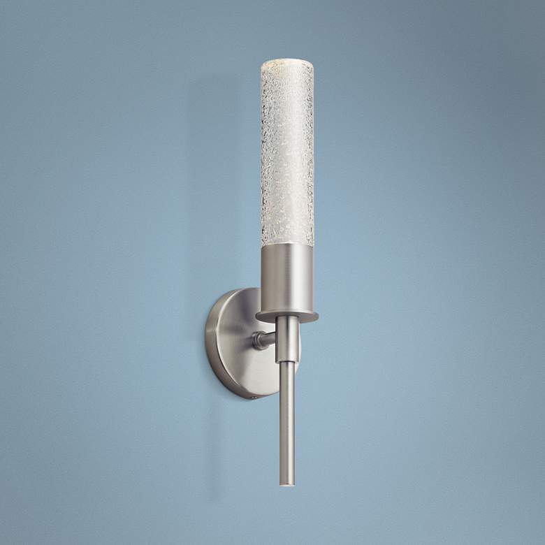 Image 1 Elan Glacial Glow 17 1/2"H Brushed Nickel LED Sconce