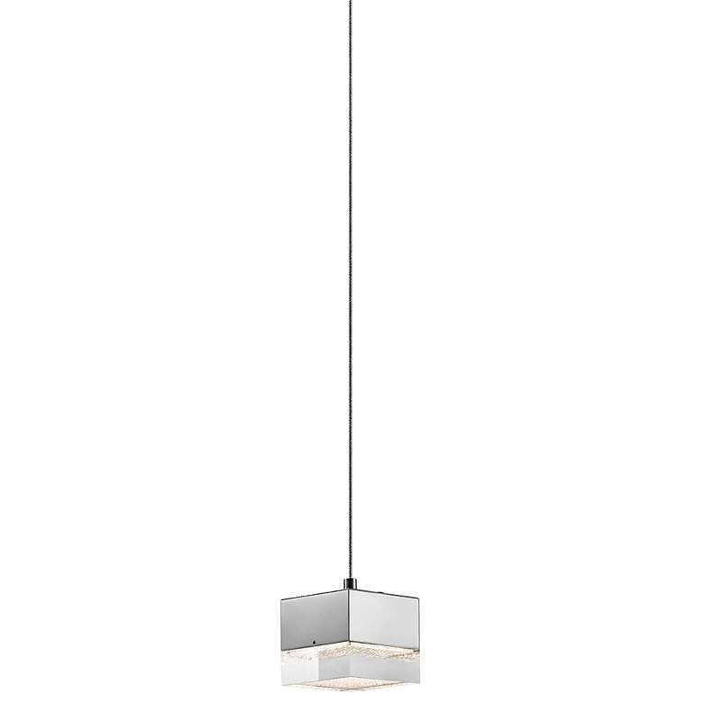 Image 1 Elan Gorve 4 3/4" Wide Chrome LED Cube Mini Pendant