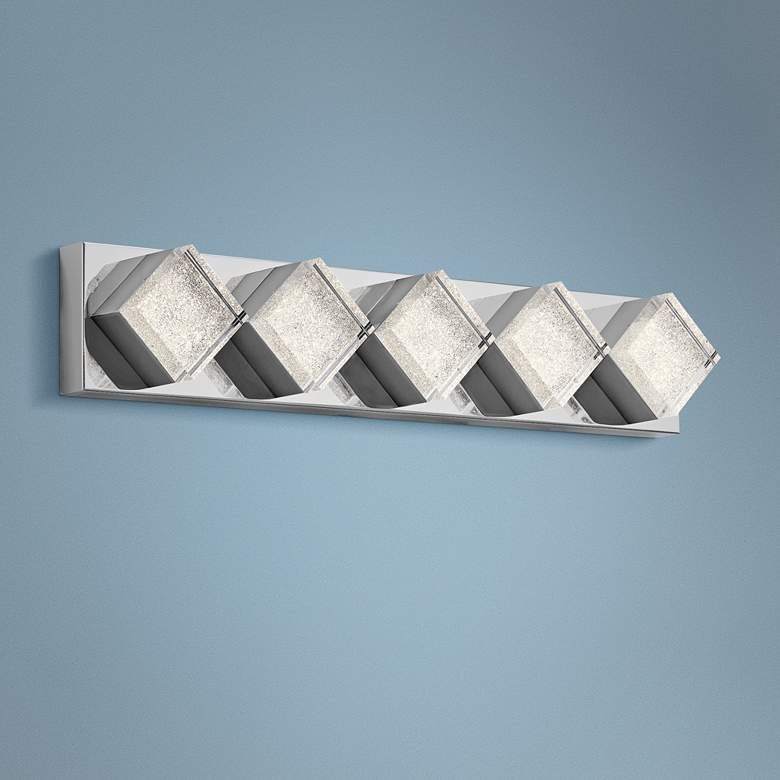 Image 1 Elan Gorve Chrome 28 1/4" Wide 5-LED Linear Bath Light