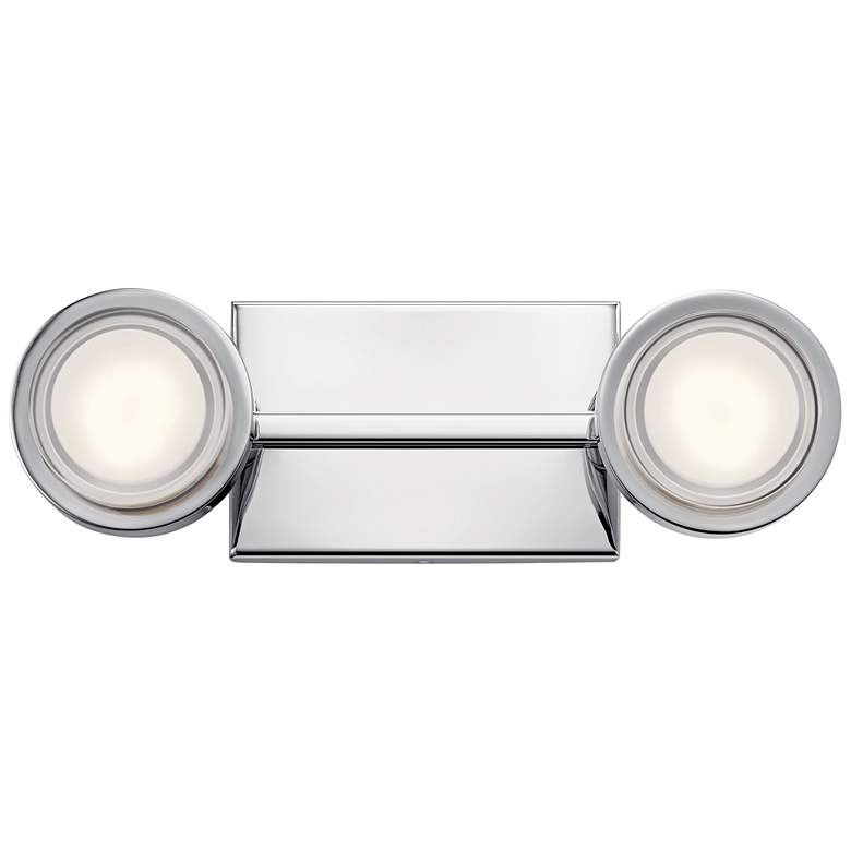Image 1 Elan Harlaw 15" Wide Chrome 2-Light LED Bath Light