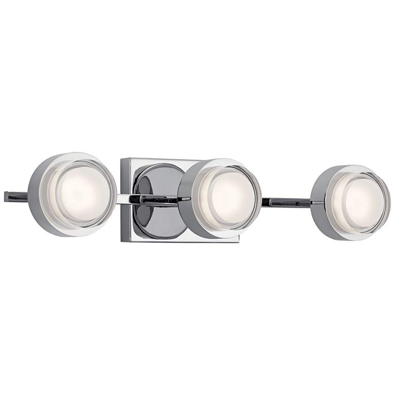 Image 1 Elan Harlaw 22" Wide Chrome 3-Light LED Bath Light