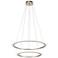 Elan Hyvo 36 1/2"W Brushed Nickel 2-Ring LED Pendant Light