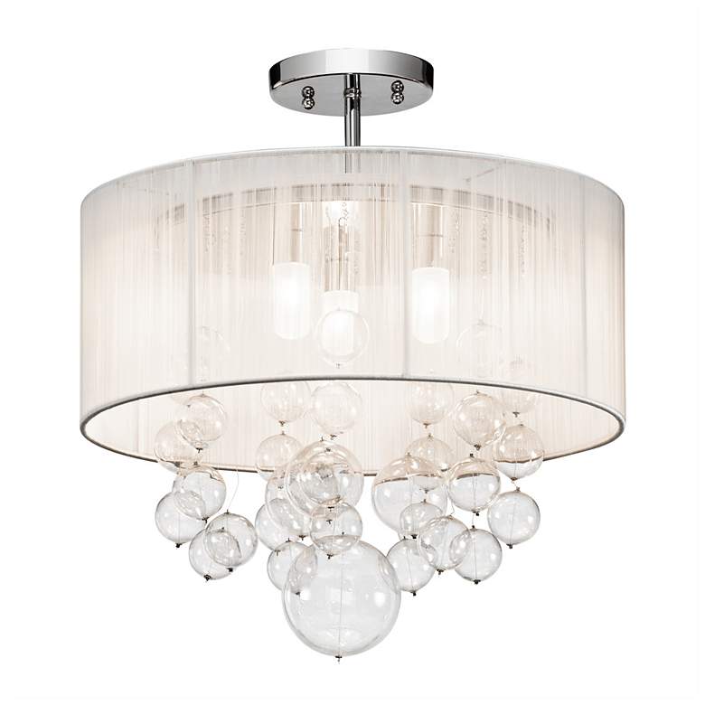 Image 1 Elan Imbuia 16" Wide Chrome Drum Ceiling Light